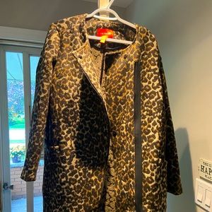 Leopard Print Pea Coat.